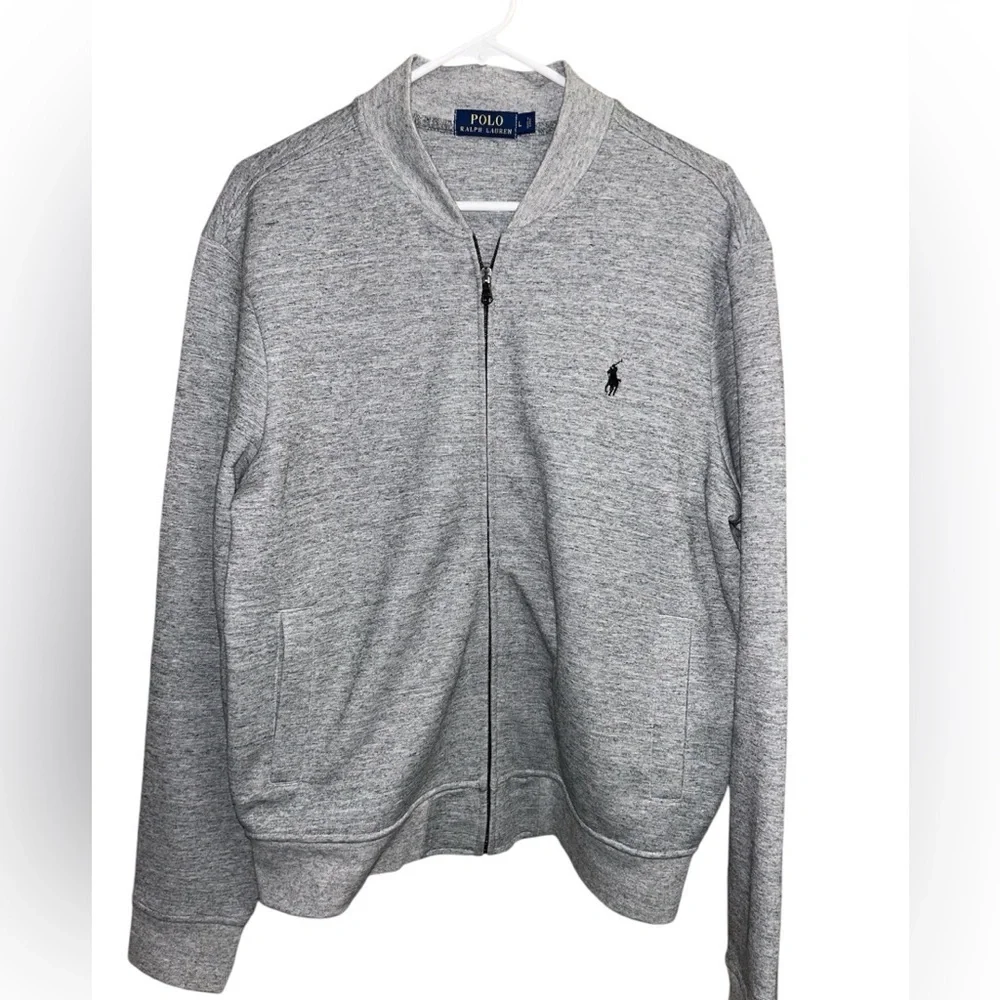 Polo by Ralph Lauren Men's Heather Gray Zip-Up Sweater